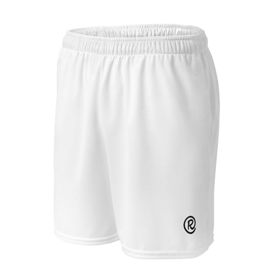 Icon White Mesh Shorts